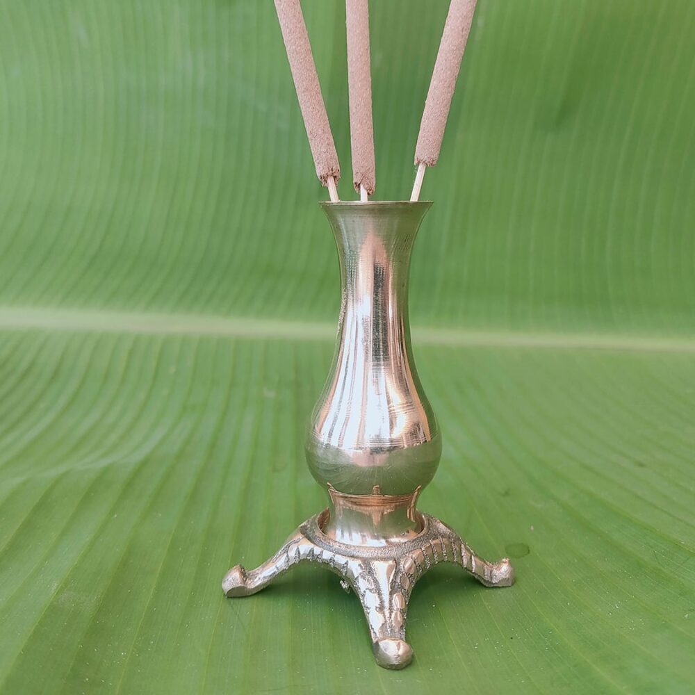Heavy-Duty Brass Incense Holder | Multi-Stick Stand for Meditation & Yoga