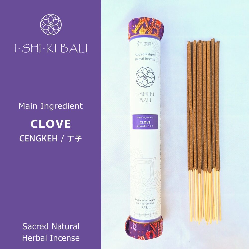 Sacred Natural Herb Incense Sticks - Clove (Cengkeh): 21 Sticks