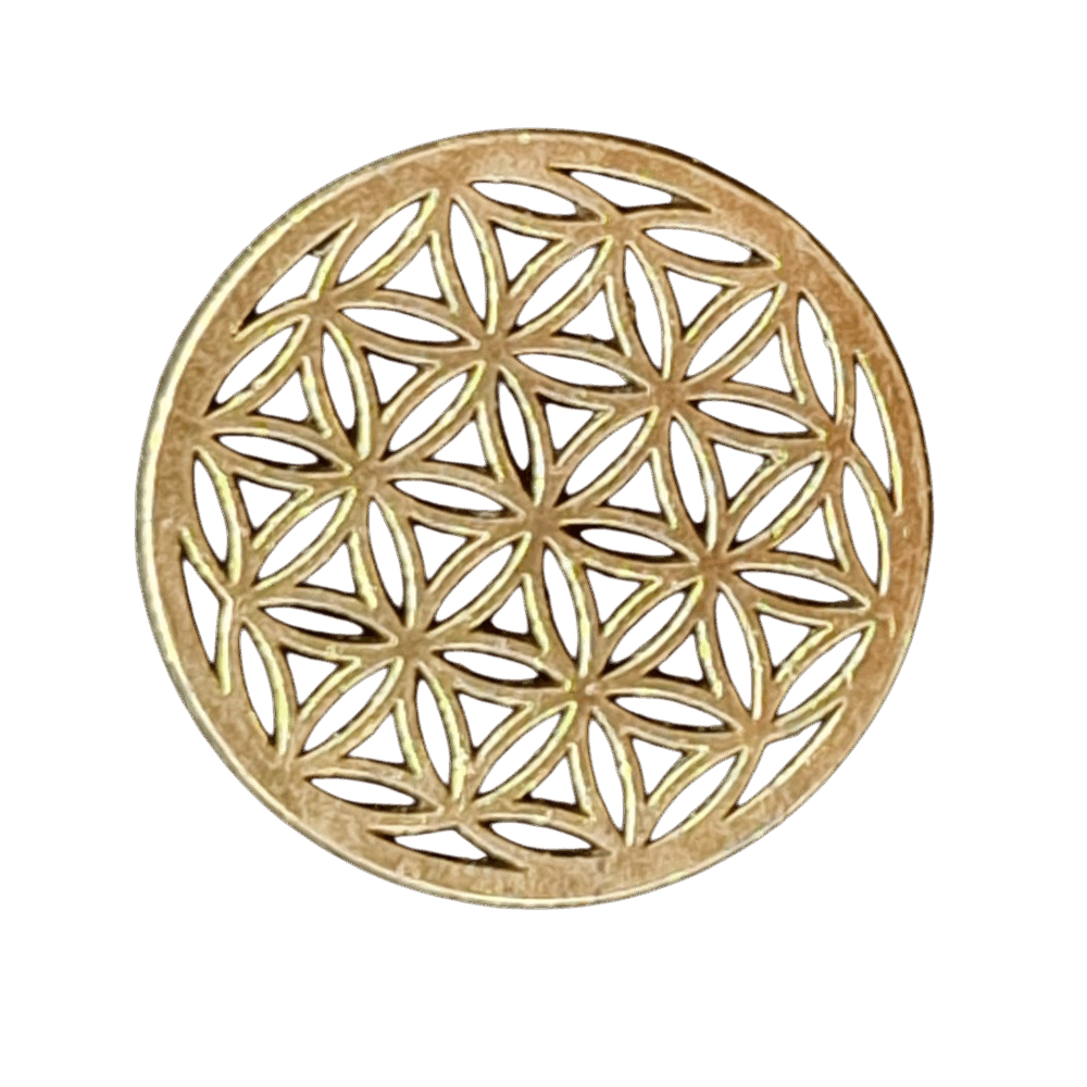 Sacred Symbol Mini Incense Plate | Flower of Life & Crown Chakra (Om) Cone Stand