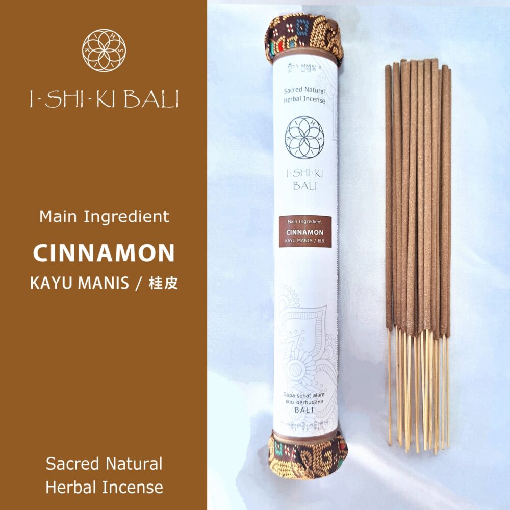 Sacred Natural Herb Incense Sticks - Cinnamon (Kayu manis): 21 Sticks