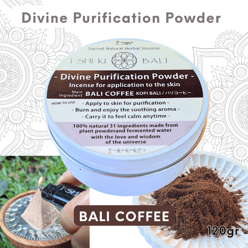 Divine Purification Powder (Seijo no Zuko) - Bali Coffee: Powder Incense / Nioi-ko. 120g Can