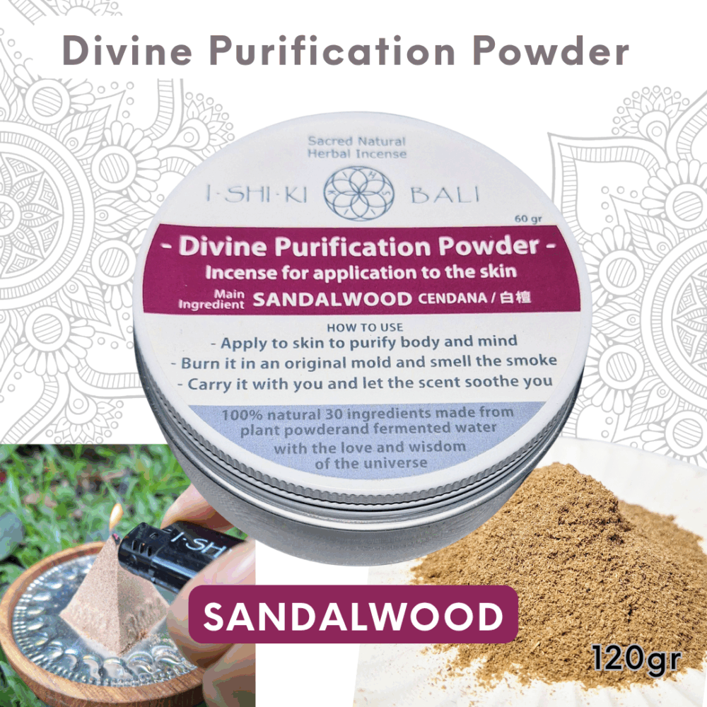 Divine Purification Powder (Seijo no Zuko) - Sandalwood (Cendana): Powder Incense / Nioi-ko. 120g Can