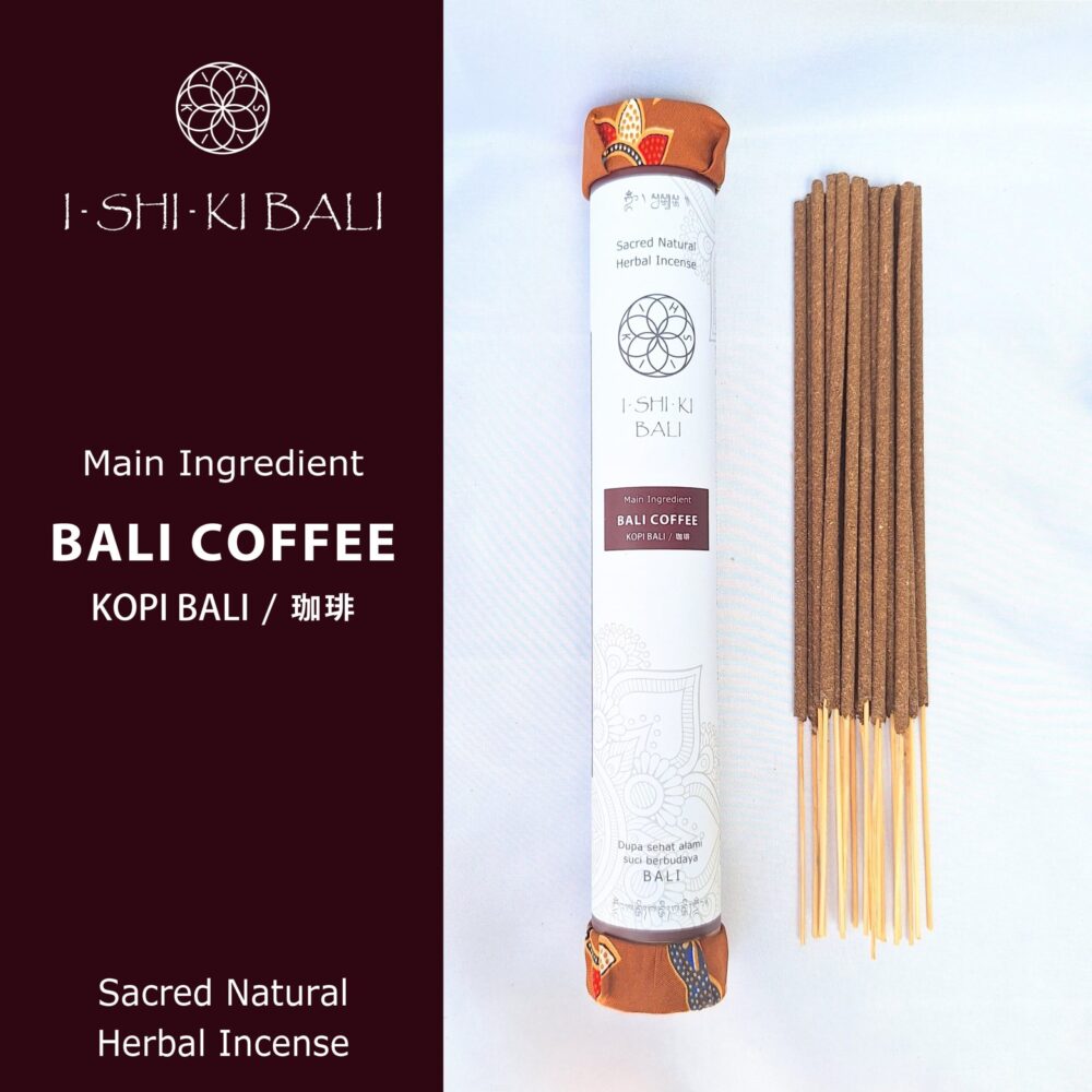 Sacred Natural Herbal Incense Sticks - Bali Coffee: 21 Sticks