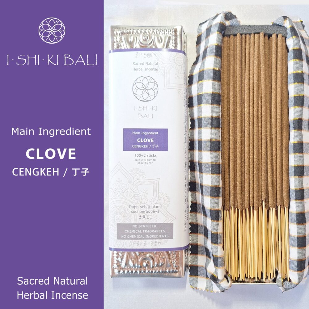 Sacred Natural Herb Incense Sticks - Clove (Cengkeh): 100+2 Sticks