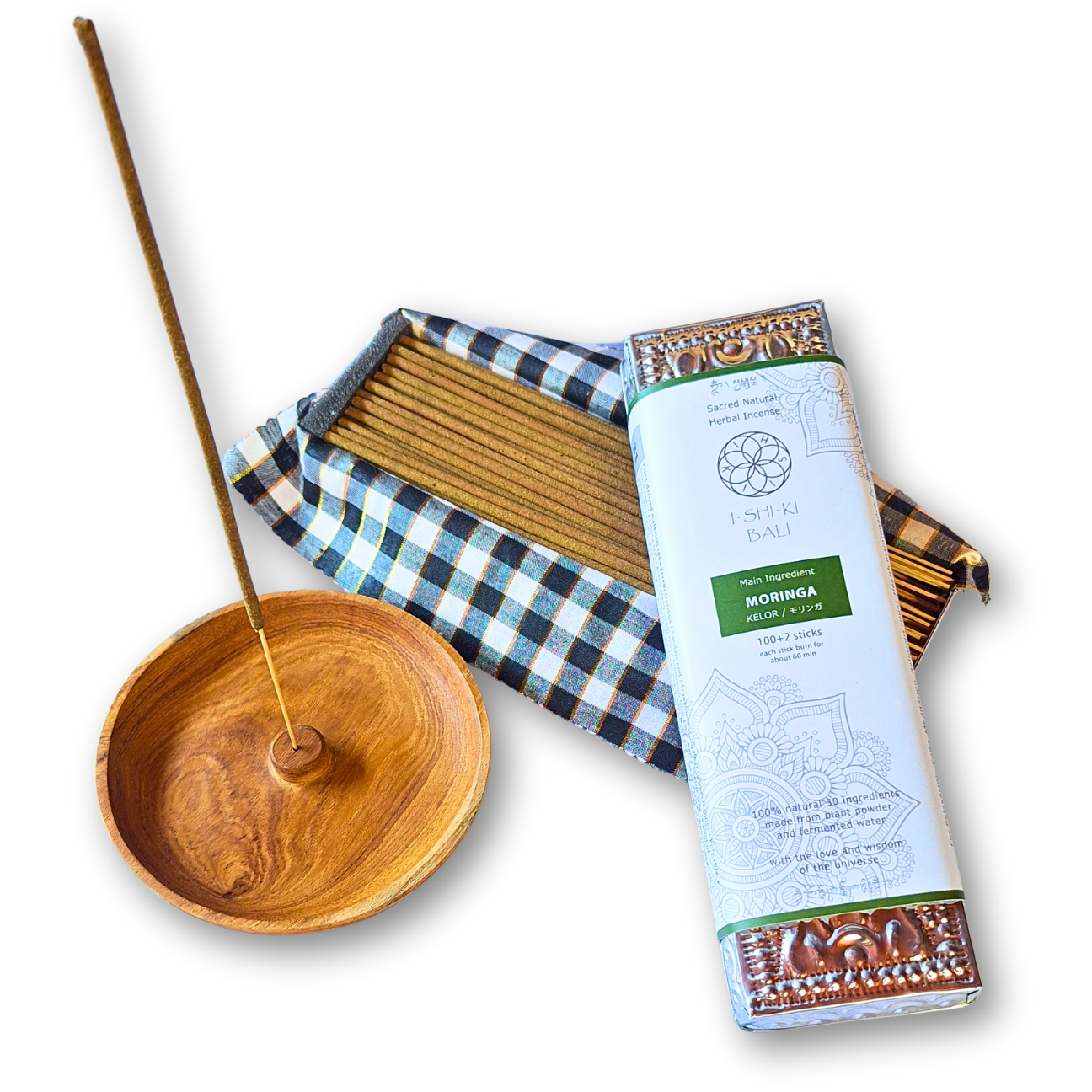 Sacred Natural Herbal Incense Sticks – Moringa (Kelor): 100+2 Sticks - Image 6